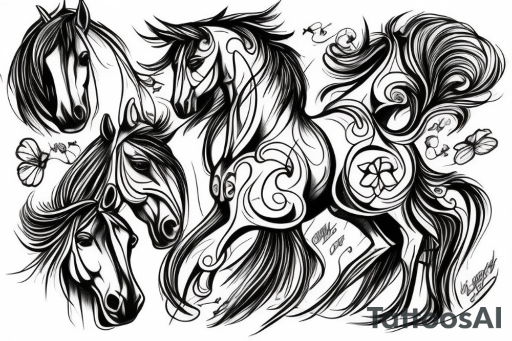 Horse heaven tattoo idea