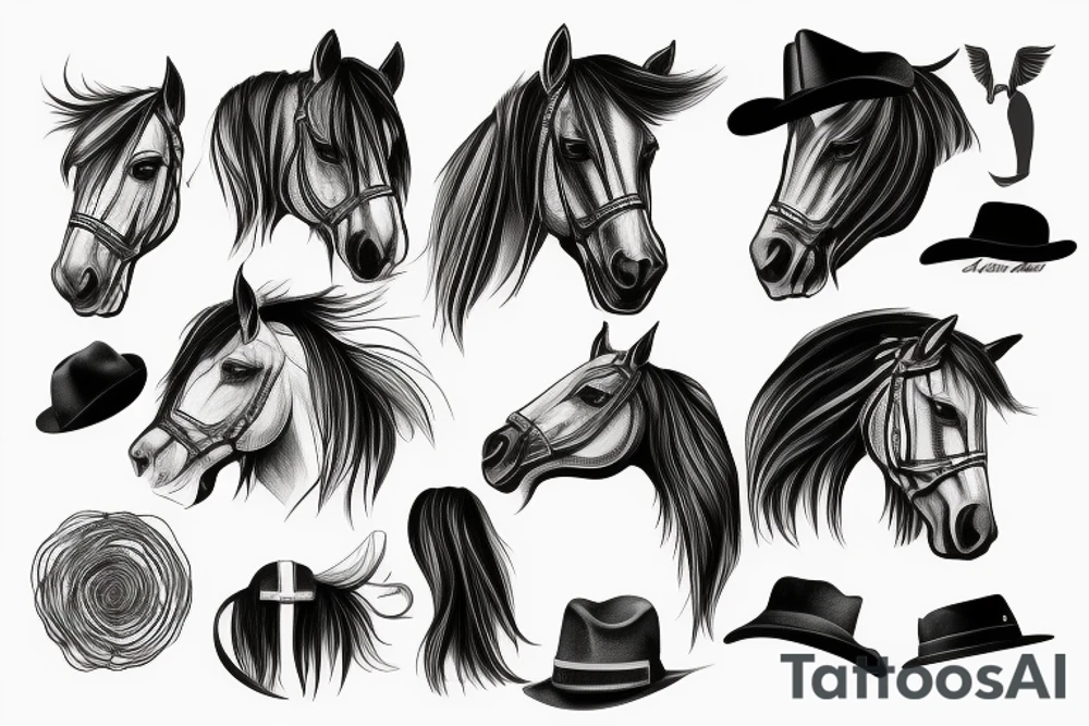 Horse hat tattoo idea