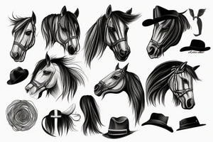 Horse hat tattoo idea