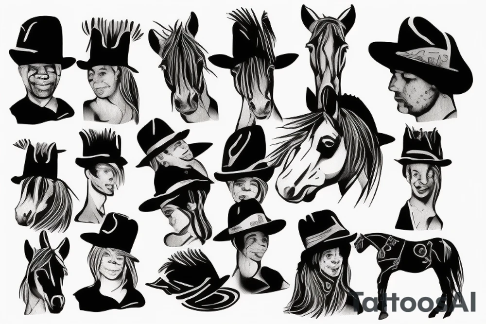 Horse hat tattoo idea