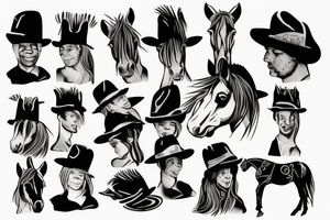 Horse hat tattoo idea