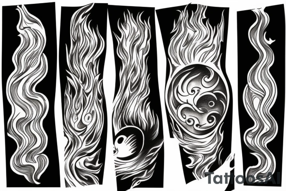 Ace fire cloud tattoo idea