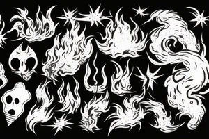 Ace fire cloud tattoo idea