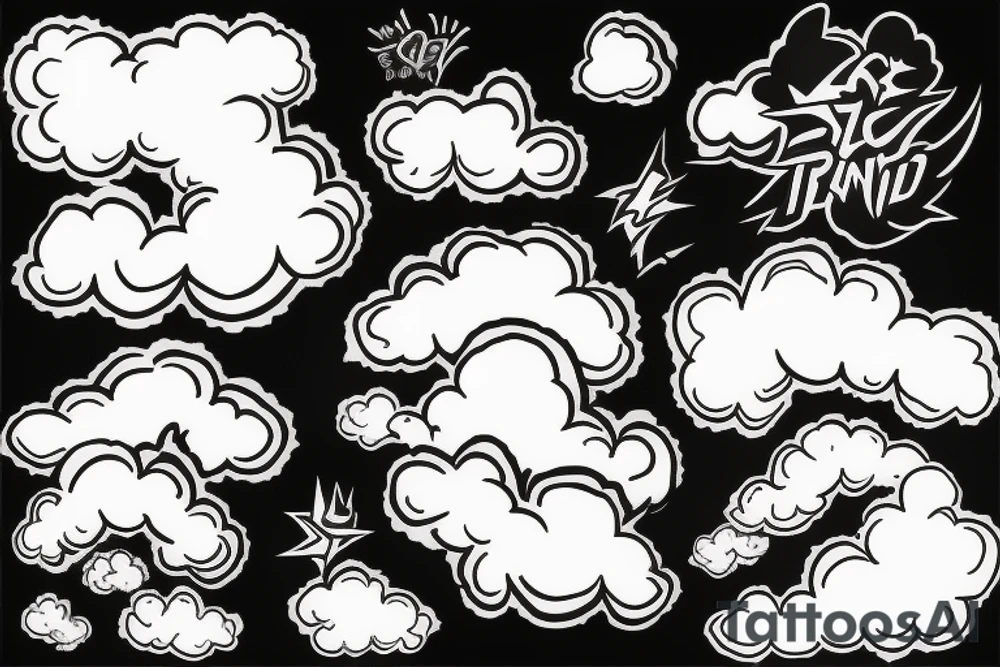 Ace fluffy cloud tattoo idea