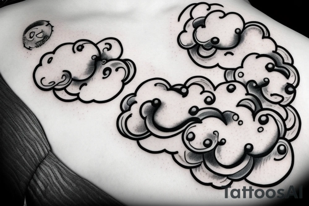 Ace fluffy cloud tattoo idea