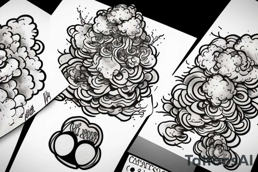 Ace spade fluffy cloud tattoo idea