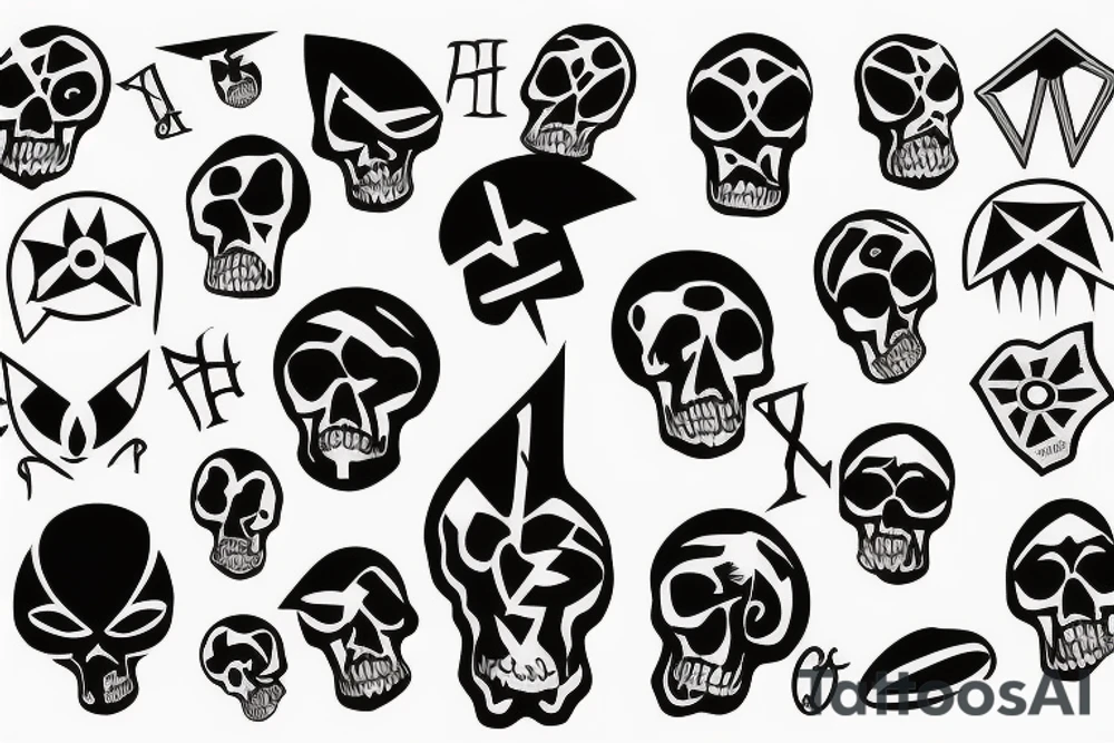 Ace spade skull tattoo idea