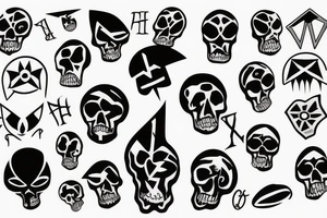 Ace spade skull tattoo idea