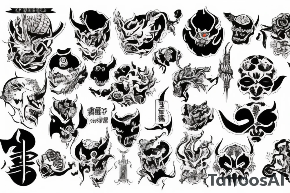 Japan devil tattoo idea