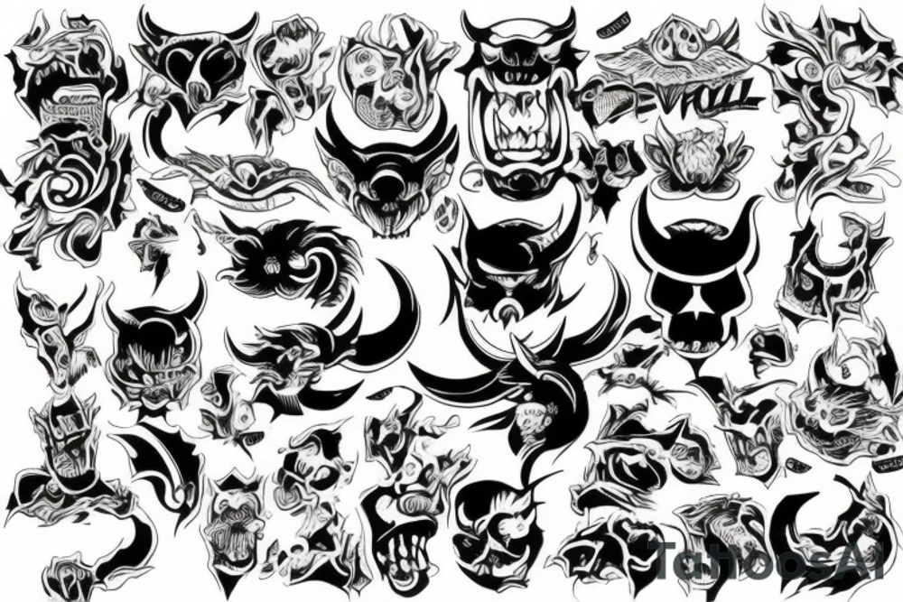 Japan devil tattoo idea