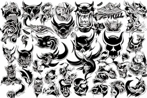 Japan devil tattoo idea