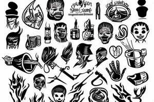 Campfire tattoo idea