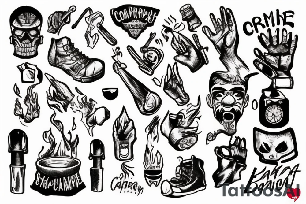 Campfire tattoo idea