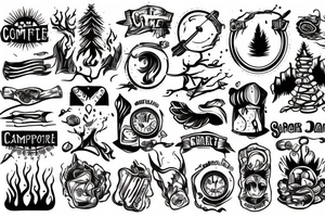 Campfire tattoo idea