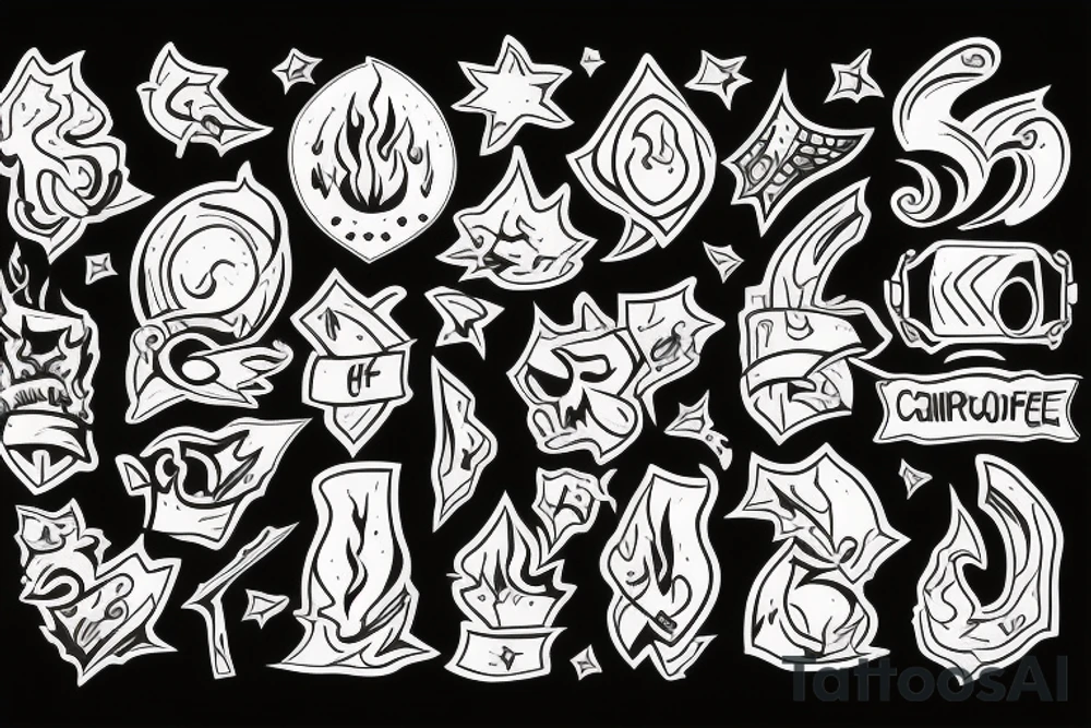 Campfire tattoo idea
