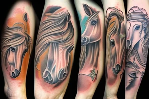 Horse woman tattoo idea