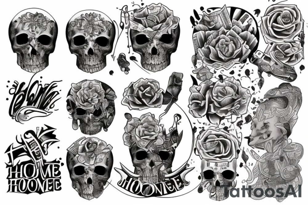 Money home tattoo idea