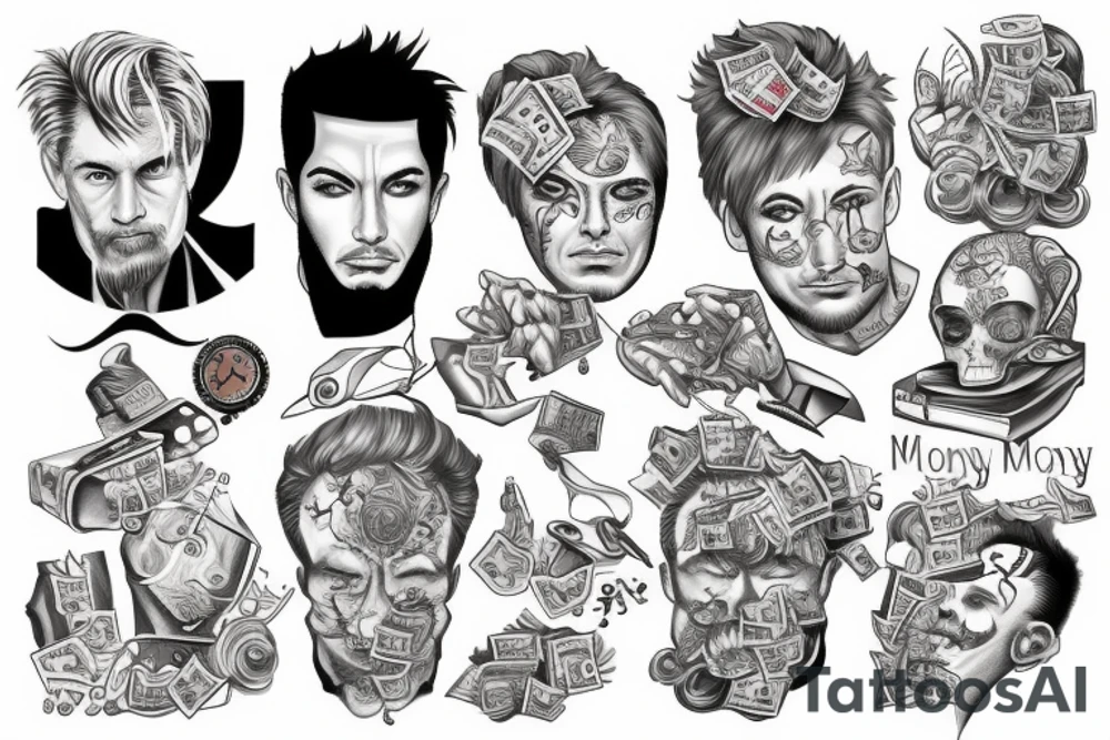 Money man tattoo idea