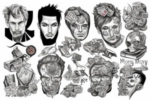 Money man tattoo idea