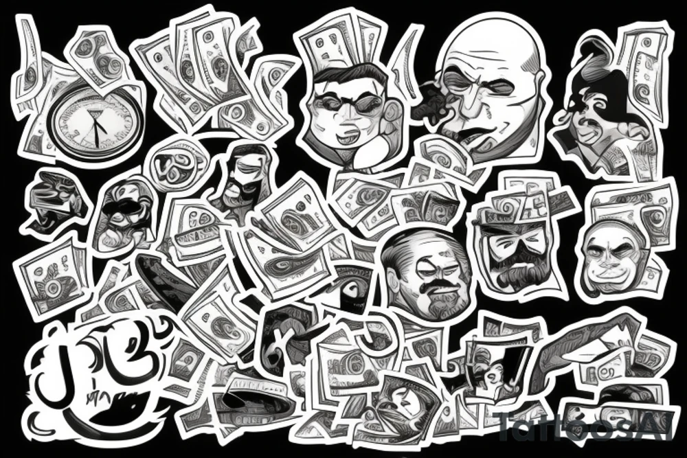 Money man tattoo idea