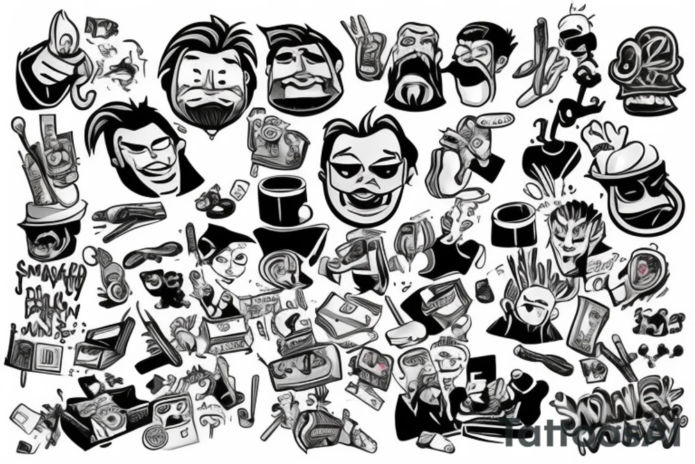 Money man tattoo idea