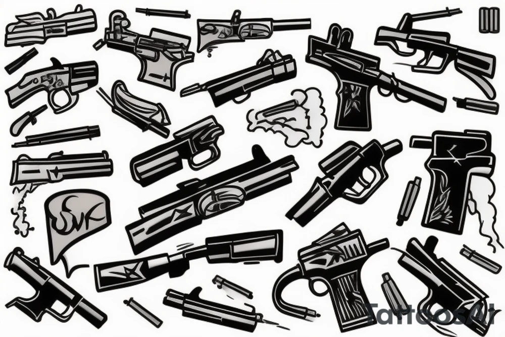 Gun 
Smoke tattoo idea