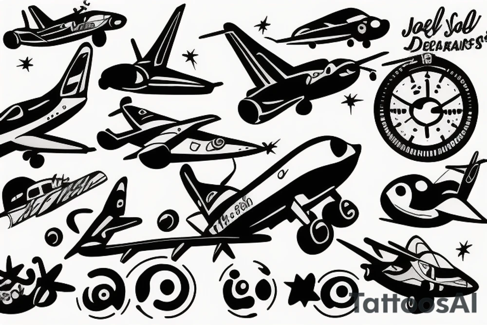 Jet plane tattoo idea