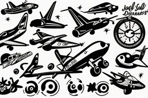 Jet plane tattoo idea