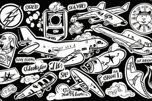 Jet plane smoke tattoo idea