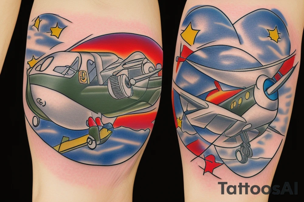 2059 Jet plane tattoo idea