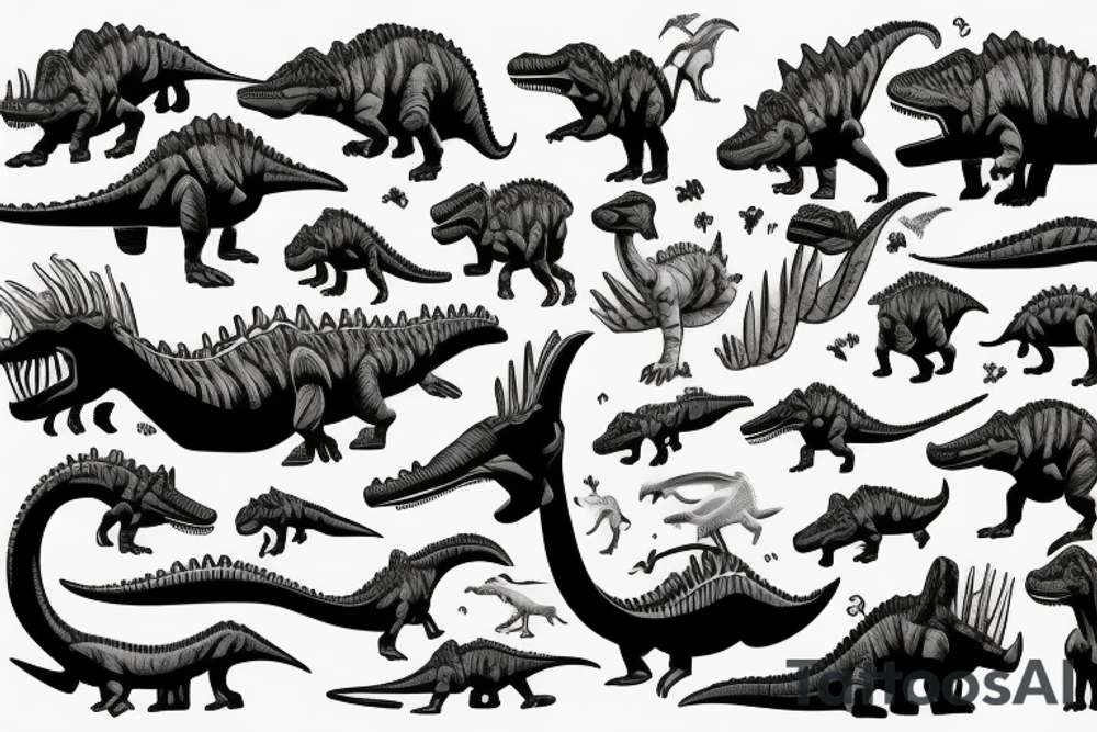 Dinosaurs tattoo idea