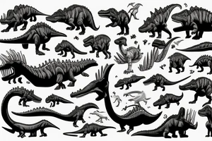 Dinosaurs tattoo idea