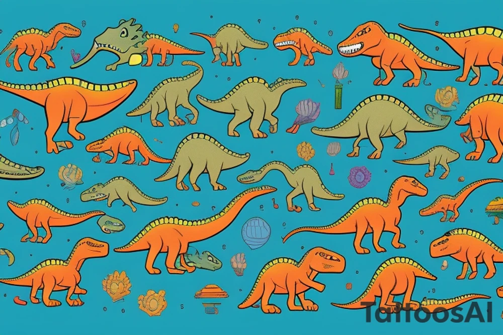 Dinosaurs tattoo idea
