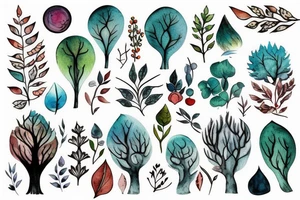 Forest tattoo idea