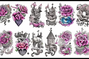 Princess castle tattoo idea