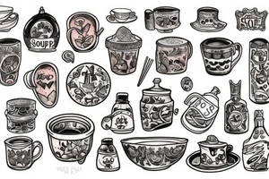 Soup bowl tattoo idea