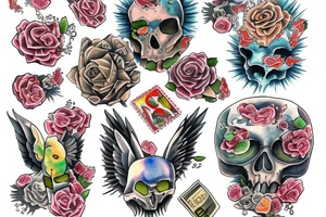 Money pile tattoo idea