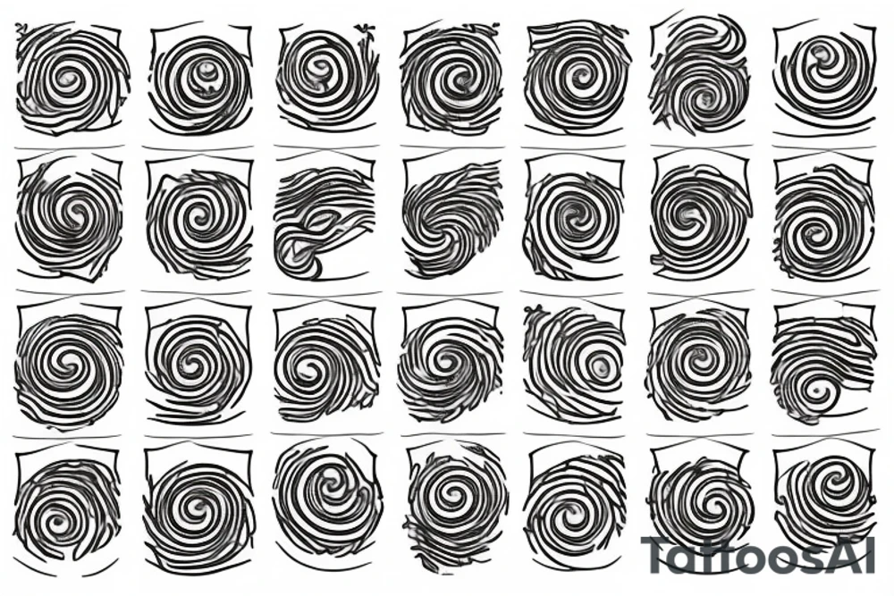 A sequence of spiral galaxies forming a soundwave tattoo idea