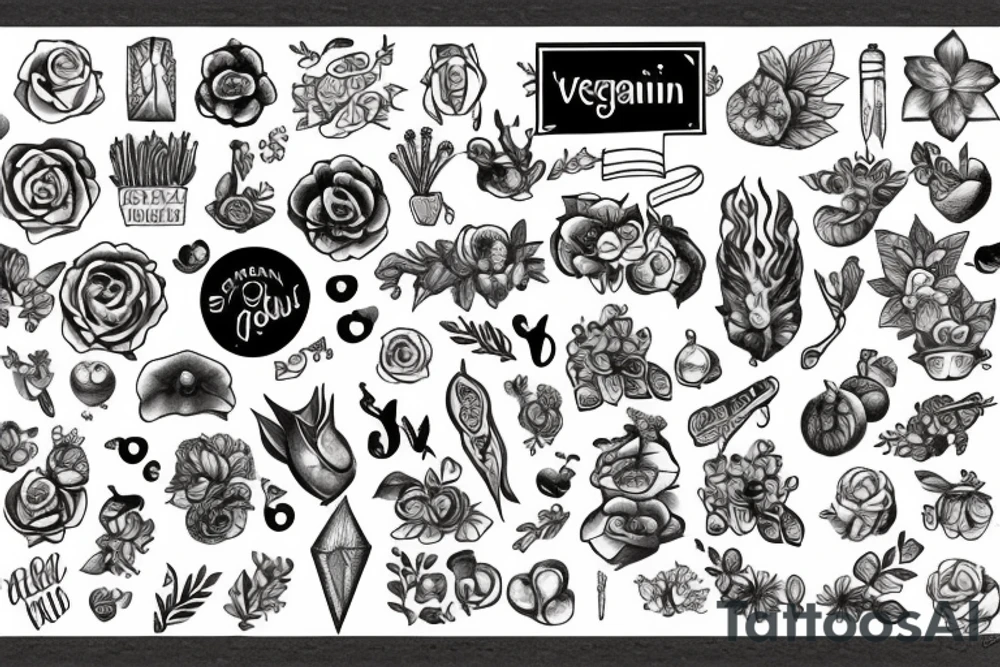 Vegan symbol tattoo idea