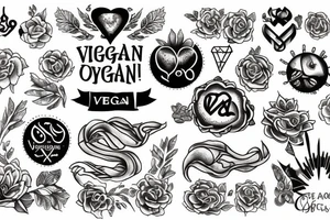 Vegan symbol tattoo idea