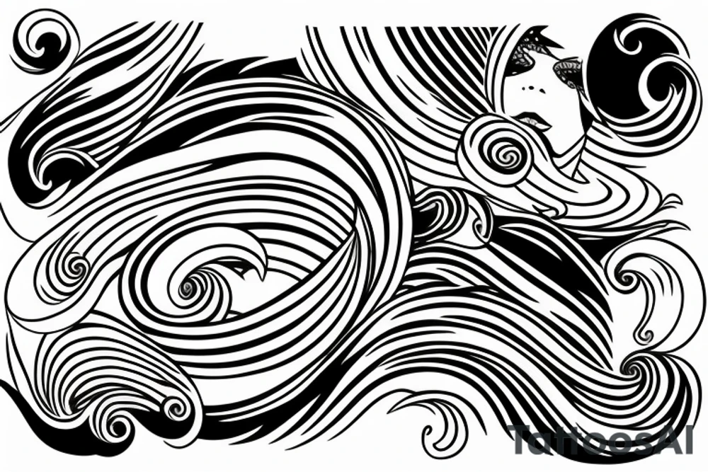 Sirens (from oddysey) shaping a sound wave tattoo idea