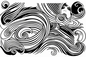 Sirens (from oddysey) shaping a sound wave tattoo idea