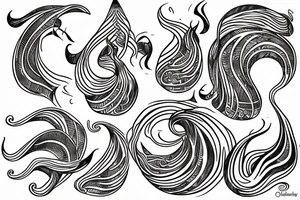 Sirens (from oddysey) shaping a sound wave tattoo idea
