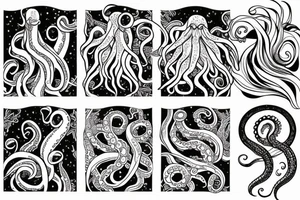 Octopus swimming tattoo idea