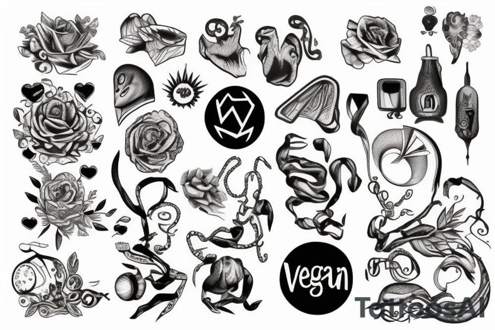 Vegan symbol tattoo idea