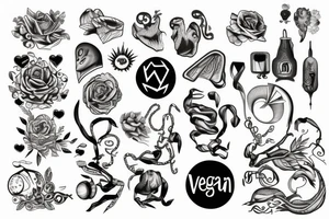 Vegan symbol tattoo idea
