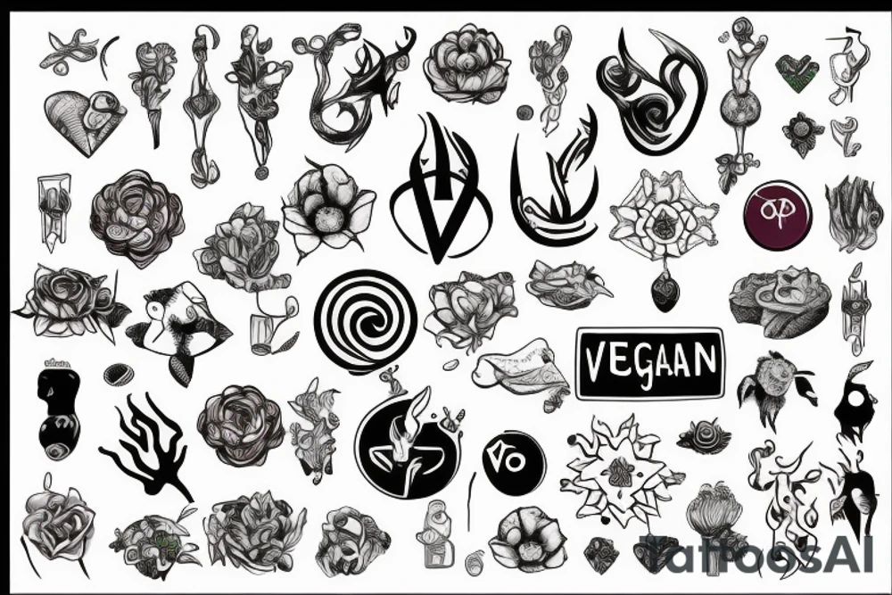 Vegan symbol tattoo idea