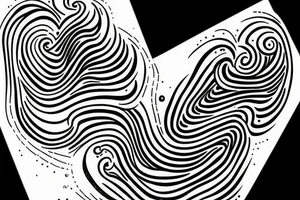 Waveform transforming into galaxies tattoo idea