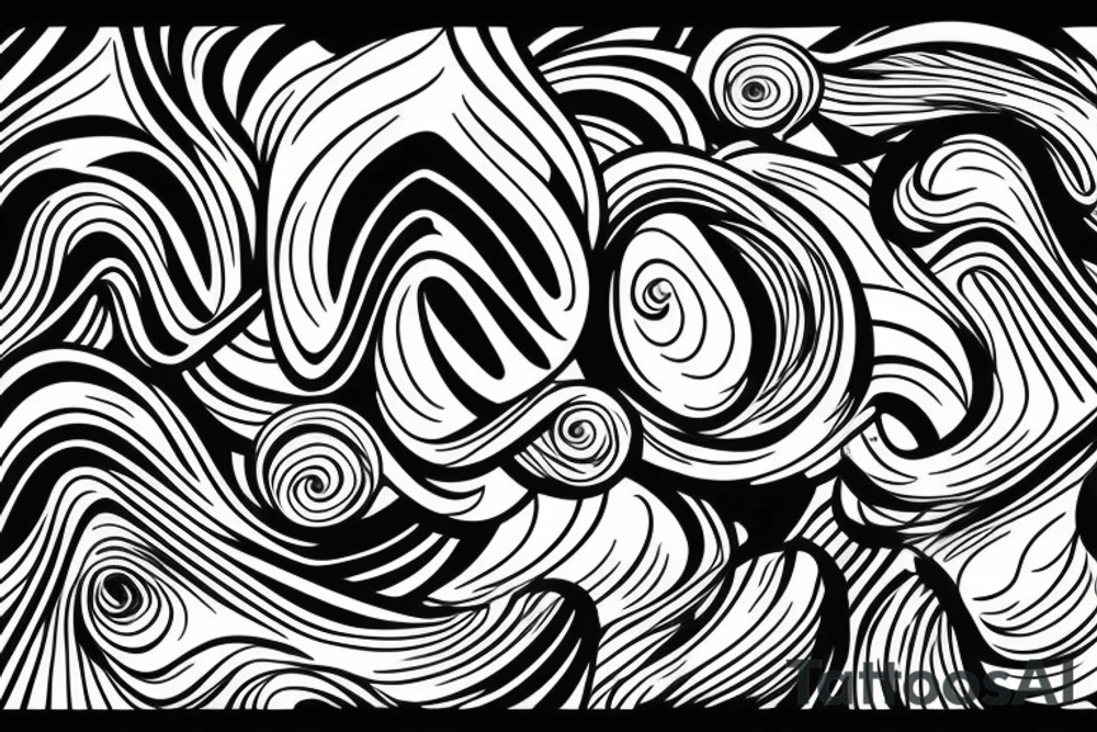 Waveform transforming into galaxies tattoo idea