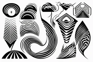 Waveform transforming into a car tattoo idea